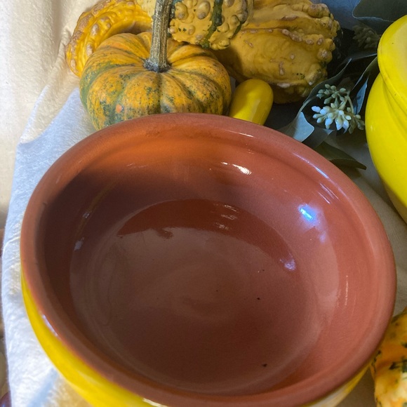 Albisola 14 & 22 Italy Beautiful Yellow terracotta Cookware - Picture 10 of 16